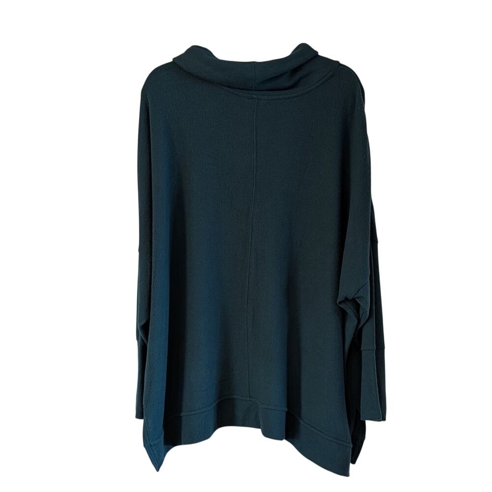 Caslon Deep Teal Brushed Knit Cowl Neck Tunic Sweater 3X Plus Size Cozy - Picture 3 of 8
